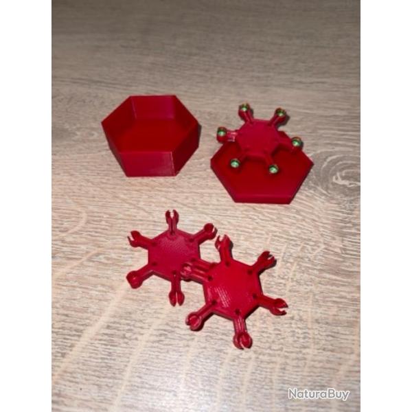 3 �toiles porte amorces rouge pour revolver et pistolet � percussion poudre noire + boite offerte