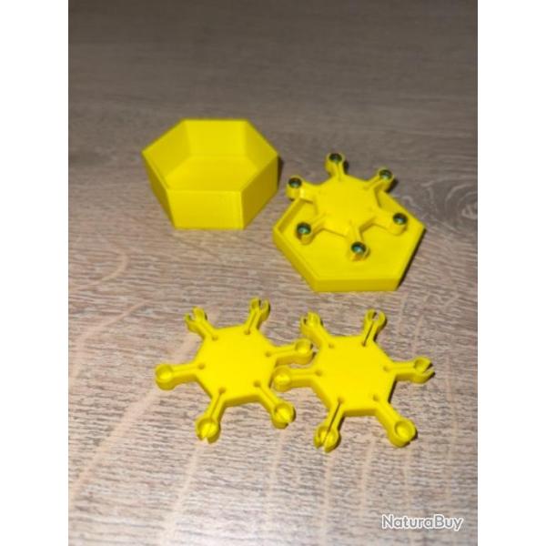 3 �toiles porte amorces jaune pour revolver et pistolet � percussion poudre noire + boite offerte