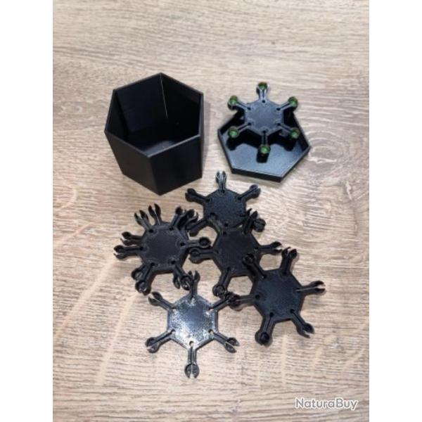 6 �toiles porte amorces noire pour revolver et pistolet � percussion poudre noire + boite offerte