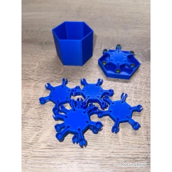 6 �toiles porte amorces bleu pour revolver et pistolet � percussion poudre noire + boite offerte