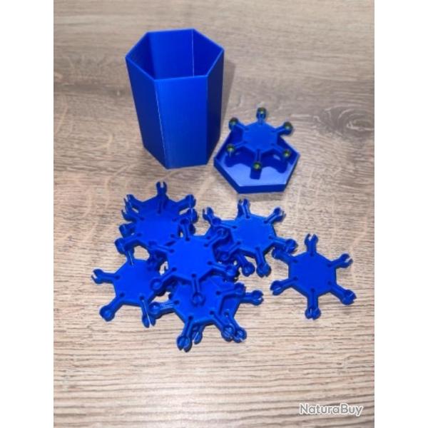 10 �toiles porte amorces bleu pour revolver et pistolet � percussion poudre noire + boite offerte