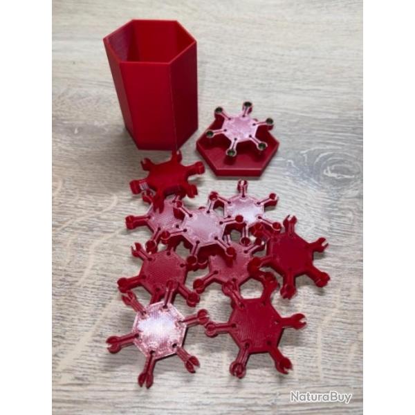 10 �toiles porte amorces rouge pour revolver et pistolet � percussion poudre noire + boite offerte