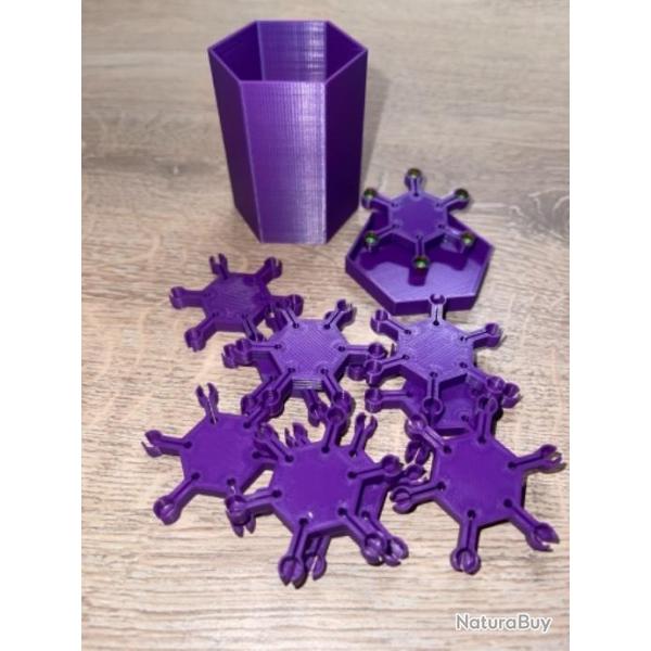 10 �toiles porte amorces violette pour revolver et pistolet � percussion poudre noire + boite
