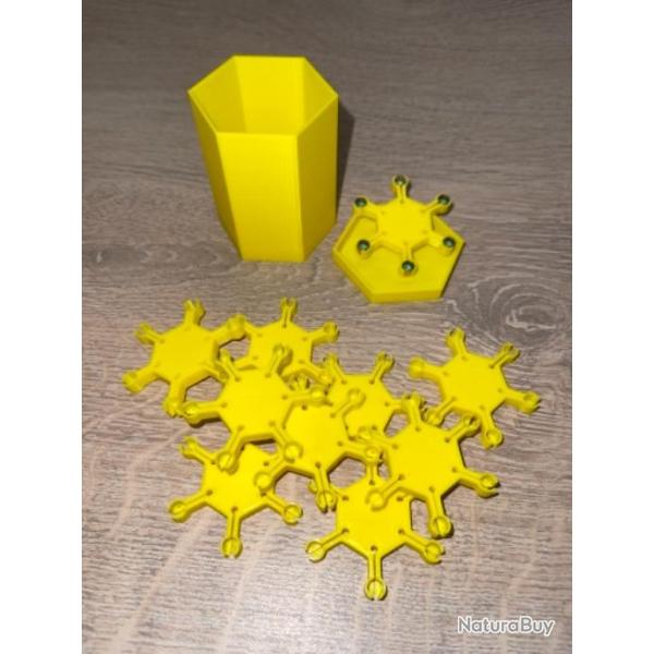 10 �toiles porte amorces jaune pour revolver et pistolet � percussion poudre noire + boite offerte