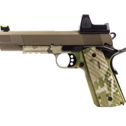 R&eacute;plique GBB 1911 MEU Raven gaz Camo / tan 1,0J + point rouge BDS