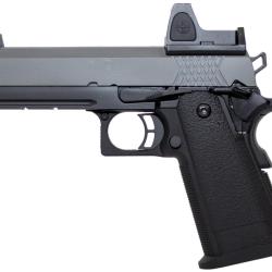 R&eacute;plique GBB Raven gaz Hi-Capa 4.3 Noir / Gris 0,9J + point rouge BDS