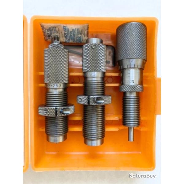 Jeu d'outils LYMAN NEUF calibre 22-250 Remington pour rechargement de pr�cision bench-rest.