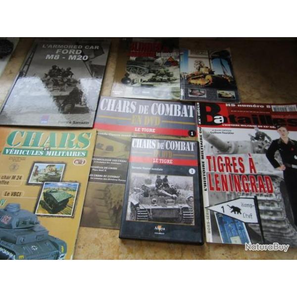 lot char automitrailleuse US tigre royal Saumur DVD sherman Normandie Leningrad tank