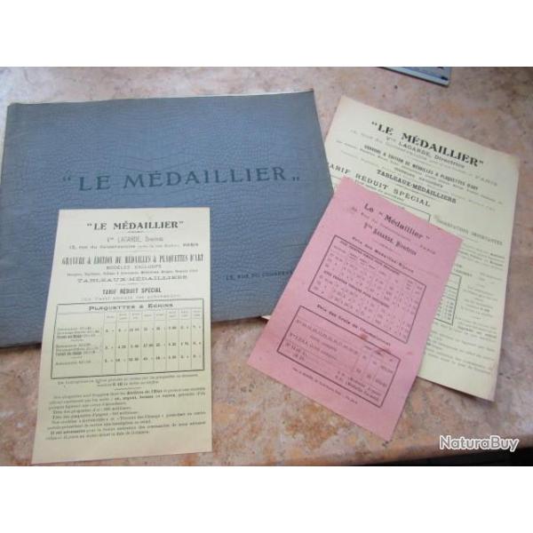 grand livret fascicule publicitaire avec prix m�daille d�coration  bronze statue