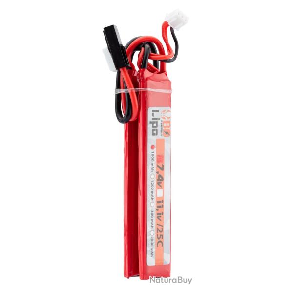 2 sticks batterie Lipo 2S 7.4V 1000mAh 25C