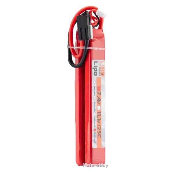 2 sticks batterie Lipo 2S 7.4V 2000mAh 25C