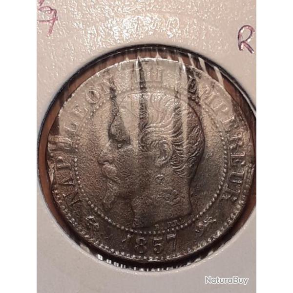 Rare 5 centimes Napol�on III 1857 D en tb