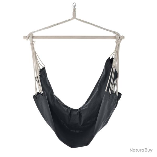 Hamac fauteuil suspendu chaise jusqu'� 150 kg gris fonc� 03_0005225