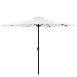 Parasol de jardin solide r&eacute;sistant au rayonnement UV imperm&eacute;able polyester acier 300 blanc 03_00059