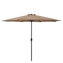 Parasol de jardin solide r&eacute;sistant au rayonnement uv imperm&eacute;able polyester acier 300 cm beige 03_00