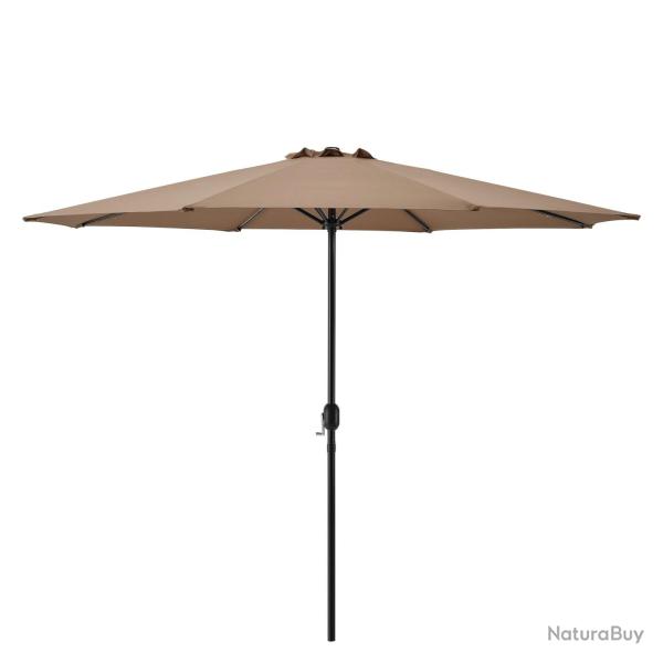 Parasol de jardin solide r�sistant au rayonnement uv imperm�able polyester acier 300 cm beige 03_00