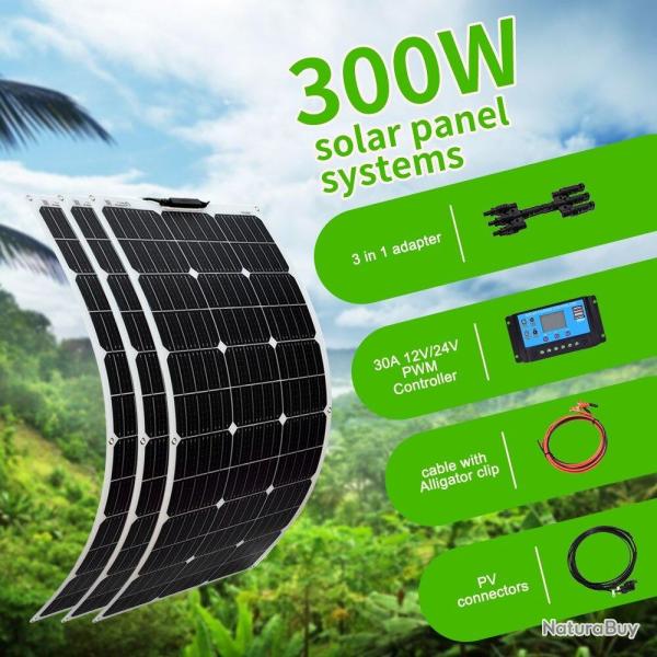 Kit Panneau Solaire Flexible 12/24v-Kit 300W 30A 20260729082512