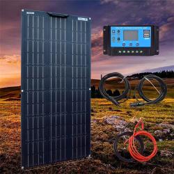 Kit Panneau Solaire Flexible 12/24v-Kit 100W 10A Noir 20260729082512