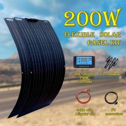 Kit Panneau Solaire Flexible 12/24v-Kit 200W 20A Noir 20260729082512