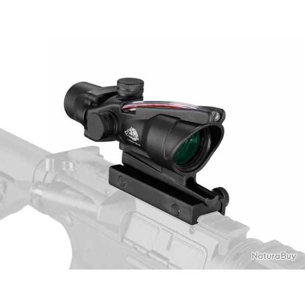 Lunette 4x32 Fibre Optique rouge