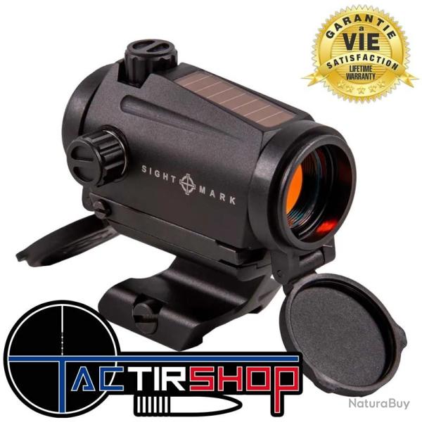 Point rouge de chasse Sightmark Element 1x22 avec alimentation solaire + pile