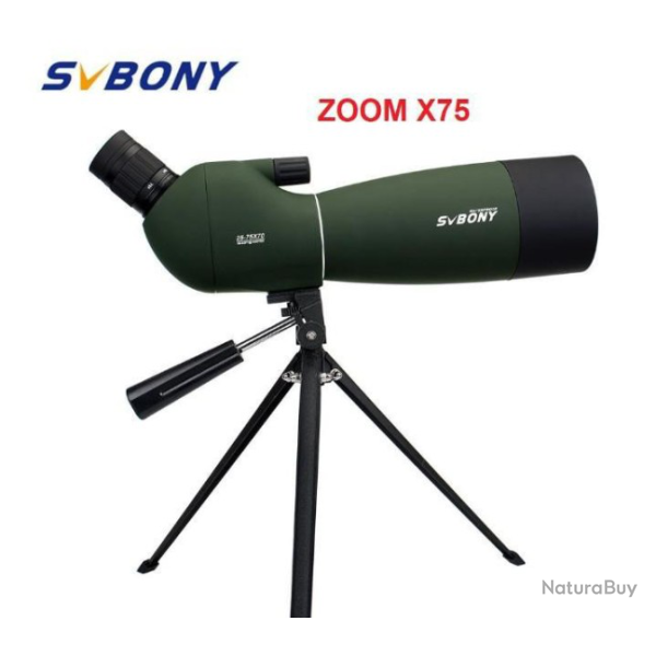 Longue vue SVBONY 25-75x70 Longue-vue  Zoom -- Trpied - LIVRAISON RAPIDE - PAS DE PRIX DE RESERVE