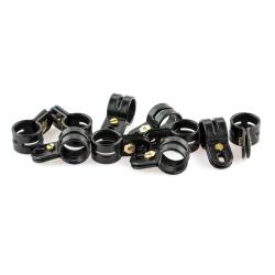 Bagues d'attache en plastique oie. marron - Diam&egrave;tre 18 mm