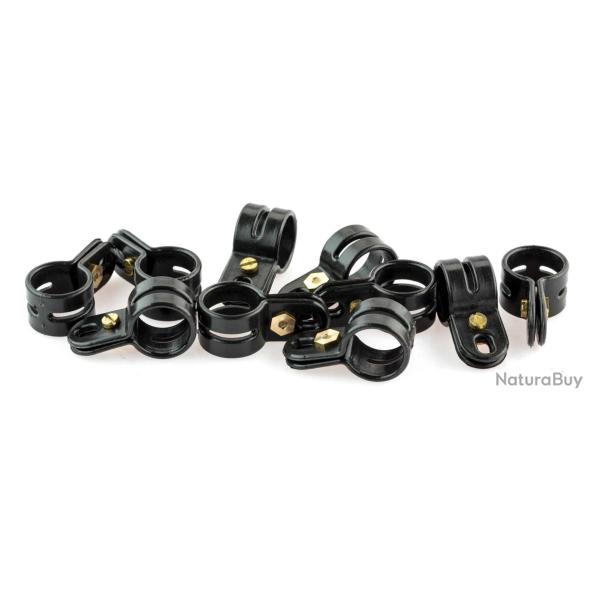 Bagues d'attache en plastique oie. marron - Diam�tre 18 mm
