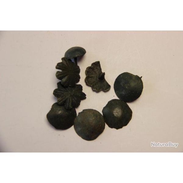 PIECES  DE  FOUILLE  CLOUS EN BRONZE  1ER EMPIRE