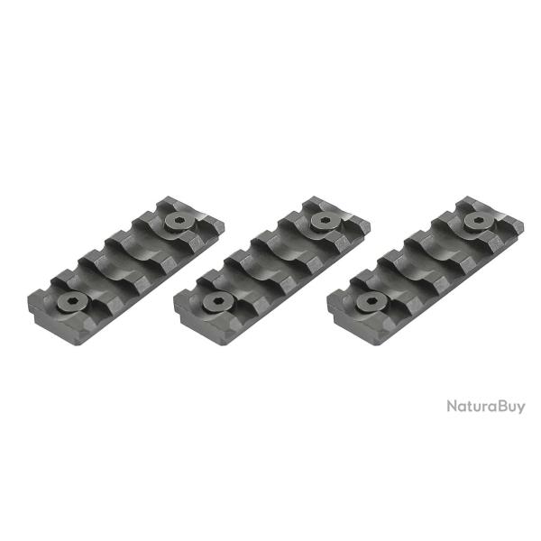 Lot de 3 rails Keymod 5 slots