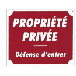 Panneau akilux ''Propri&eacute;t&eacute; priv&eacute;e'' 30 x 25 cm. Akilux