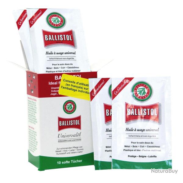 Bo�te de 10 lingettes huile universelle - Ballistol