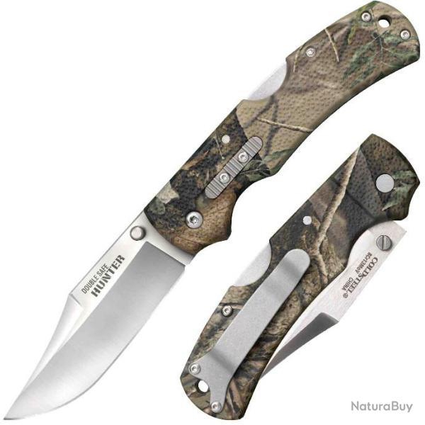 Couteau Cold Steel Double Safe Hunter Camo Lame 8Cr13MoV Manche GFN LockBack Clip CS23JE