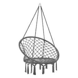 Hamac si&egrave;ge rond chaise suspendue diam&egrave;tre d'assise 60 cm gris fonc&eacute; 03_0006061