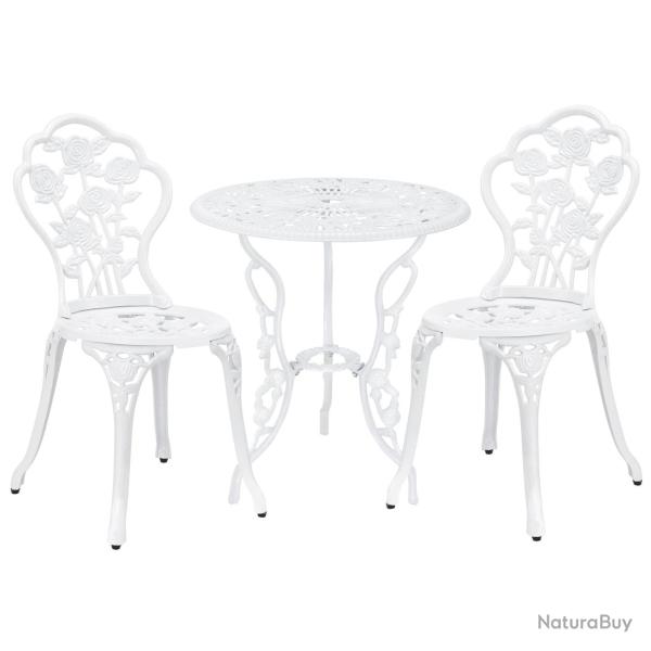 Ensemble de table et de chaises de jardin set de bistro fonte blanc 03_0003735
