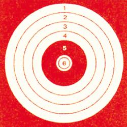 1000 cibles cartonn&eacute;es rouges.10 x 10 cm