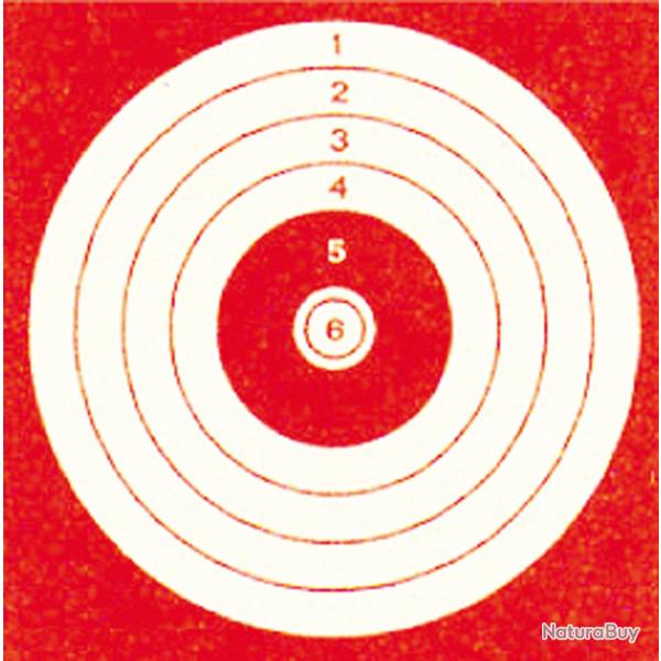 1000 cibles cartonn�es rouges.10 x 10 cm