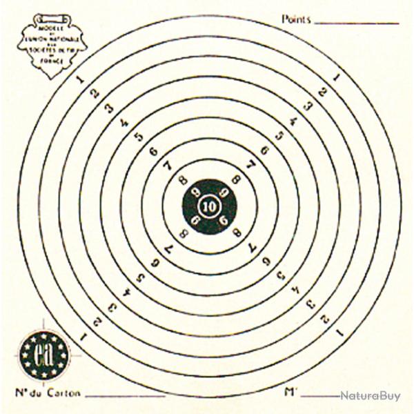 1000 cartons-cibles 16 x 16 cm