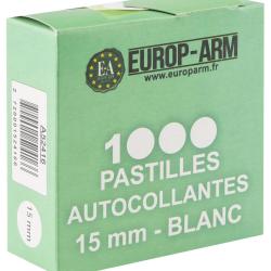 Pastilles autocollantes blanches diam. 15 mm