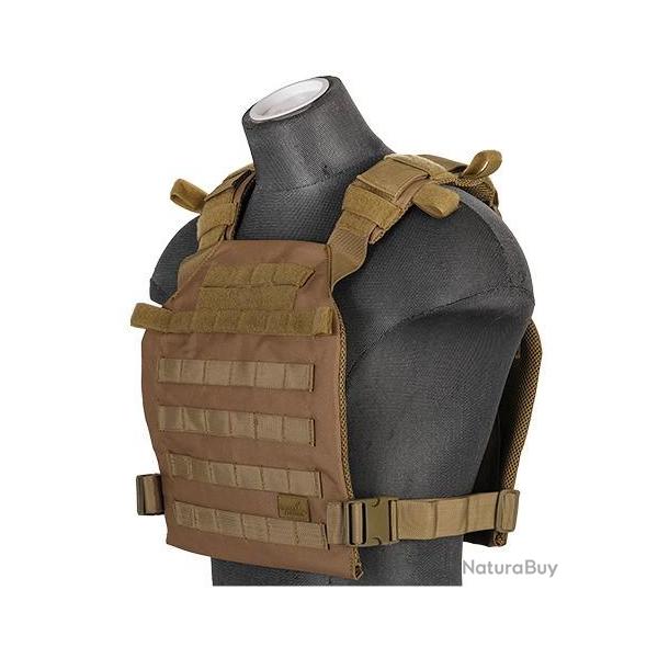 Gilet l�ger Plate carrier Coyotte Brown 1000D
