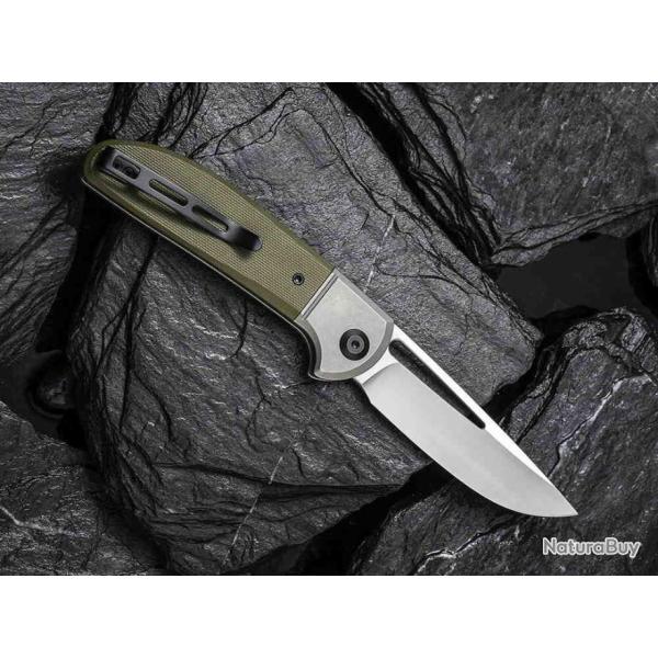 Couteau CIVIVI Trailblazer XL Green Manche G10 Lame Acier D2 Slip Joint Clip CIVC2101A