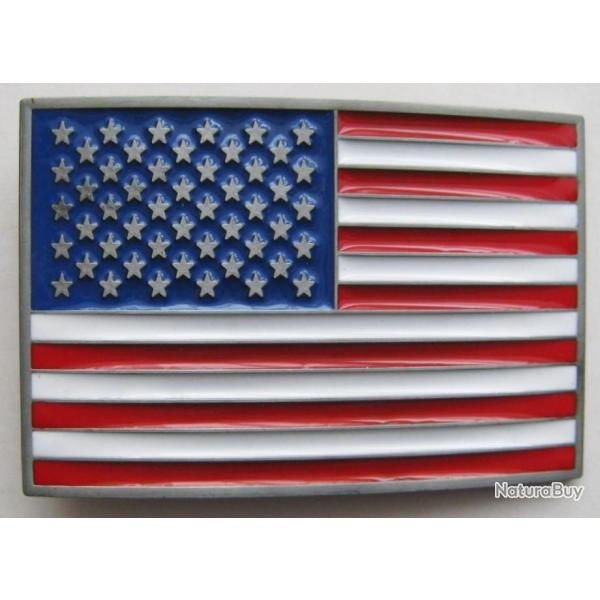 BOUCLE DE CEINTURE DRAPEAU USA - Ref.79