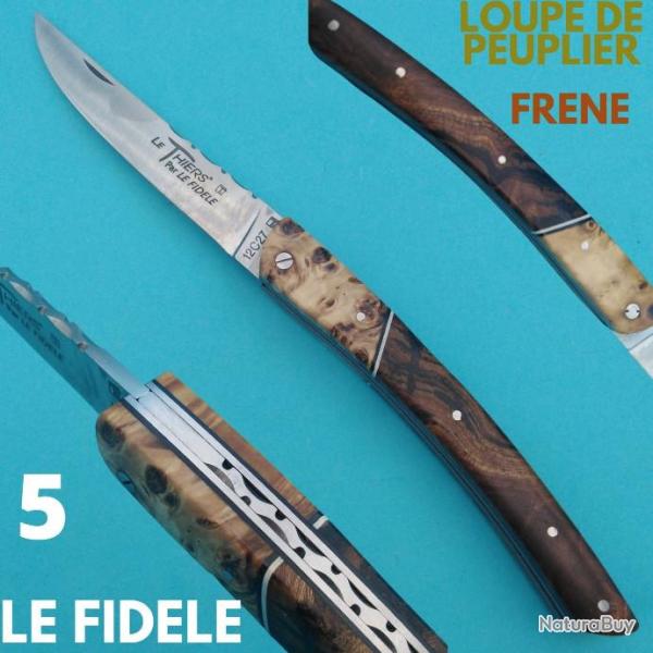 COUTEAU PLIANT THIERS LE FIDELE FRANCE BOIS PRECIEUX LOUPEPEUPLIER FRENE 5