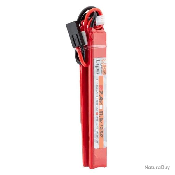 Batterie BO Manufacture 2 Sticks Lipo 2S 7.4V - 1300 mAh 6.5x21x130 m - 6.5x21x130 mm