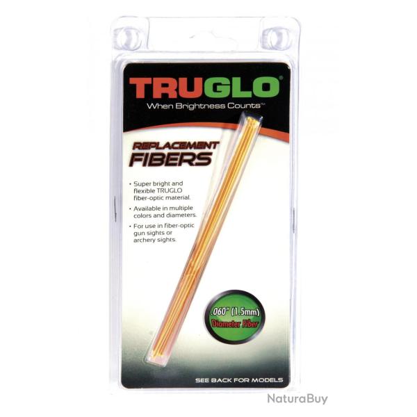 Set de 5 fibres optique fluo bicolore - Truglo.Diam�tre 2,5 mm