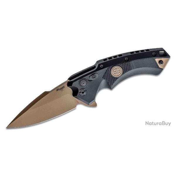 Couteau SIG Sauer X5 SIG Emperor Scorpion Lame 154CM Spear Point Manche Alu Button Lock USA SIG36570