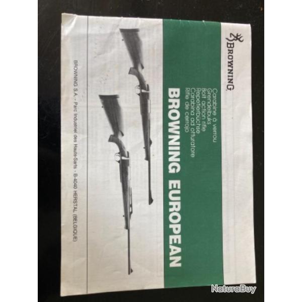 Notice d'origine Browning European