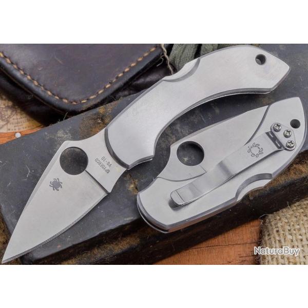 SC28P Couteau Spyderco Dragonfly Stainless Acier VG-10 Manche Acier Lockback Made In Japan