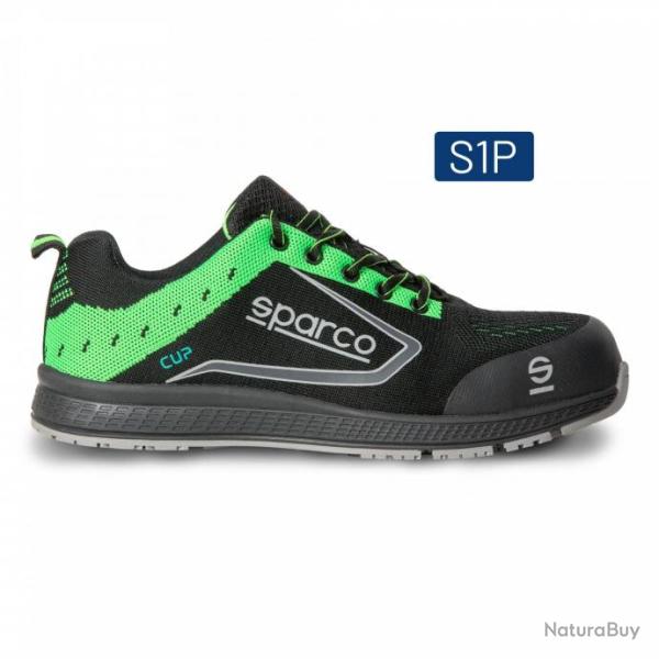 Baskets de scurit mixtes lgres S1P SRC Sparco Teamwork Cup Noir Vert