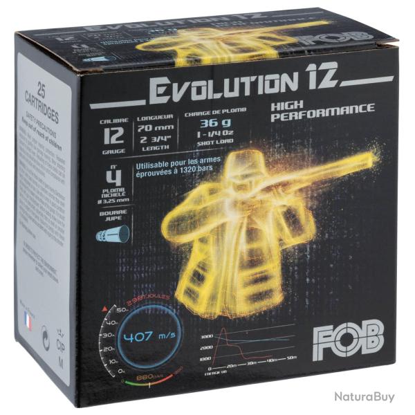 Cartouches Fob Evolution 12 - Cal. 12/70 N�6